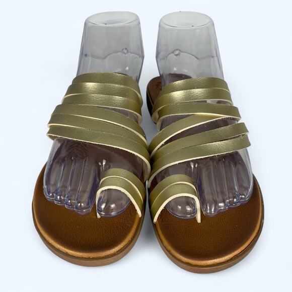 Jellypop Shoes Comfort Fit Cayman Gold Smooth Women's Sandals Size 7.5M - Picture 2 of 7